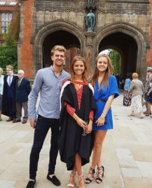 Russell Bamford children during the graduation of his daughter.